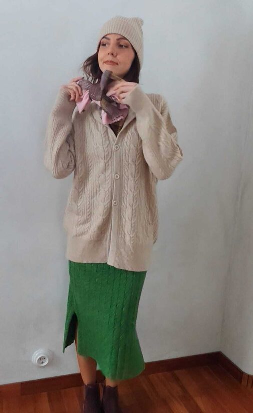 EVAMOODE OXFORD CARDIGAN