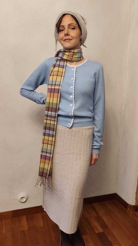 70% MERINO 30 % KAŠMIRA SVĀRKI GAIŠI PELĒKI PRIMADONNA 