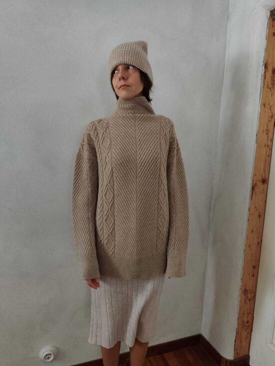 KAŠMIRA DŽEMPERIS EVAMOODE BELISIMA KRĀSA BRŪNA