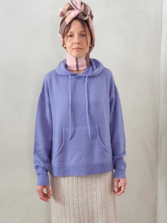 KAŠMIRA HŪDIJS EVAMOODE LAVANDA